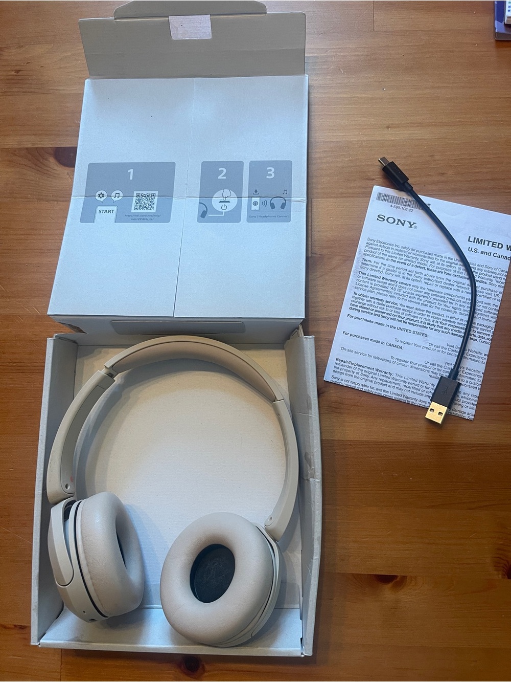 Sony WH-CH520 Wireless On-Ear Bluetooth Headphones Cappuccino READ